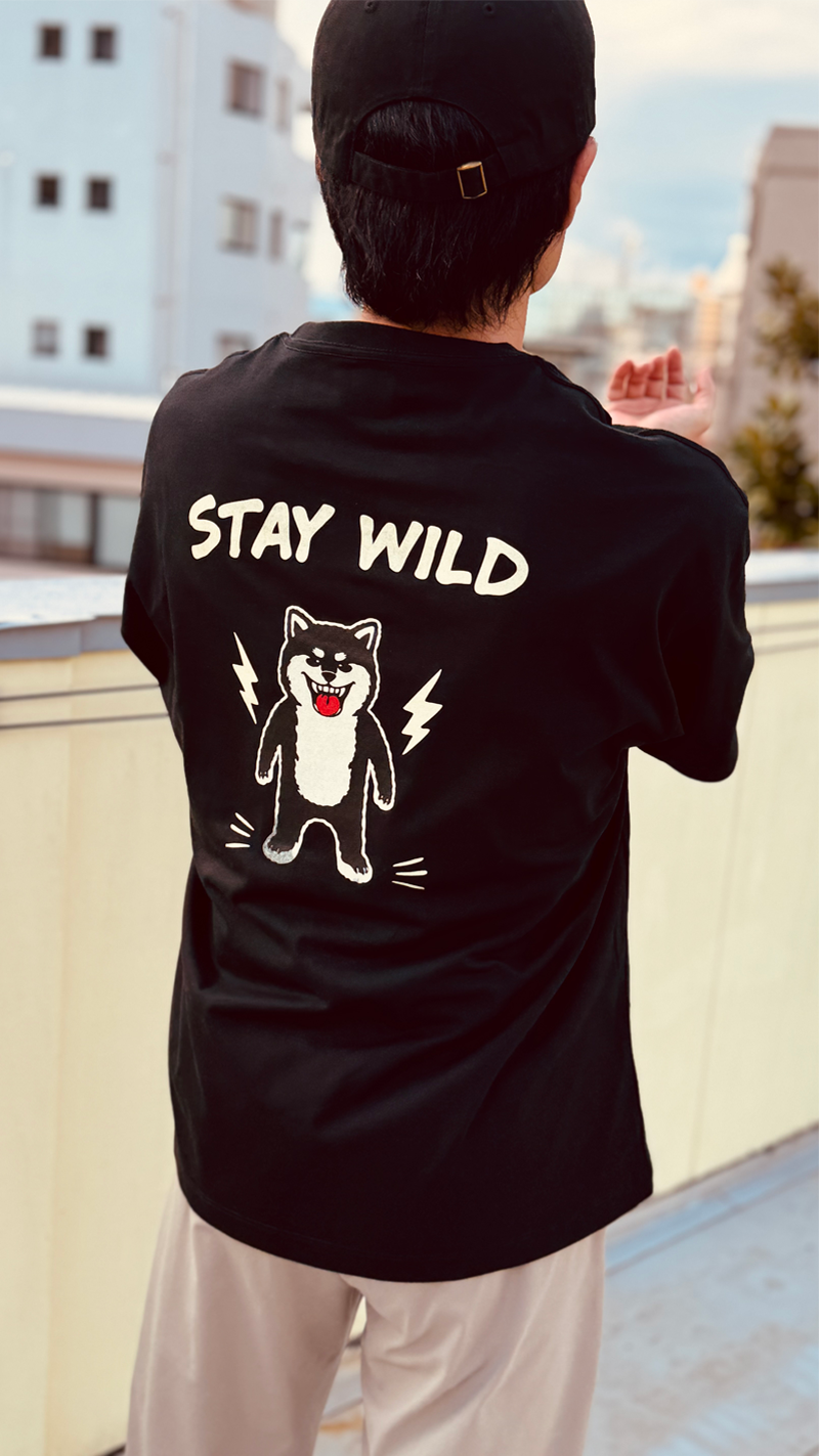 Gekishiba Stay Wild BackPrint Box T-SHIRT