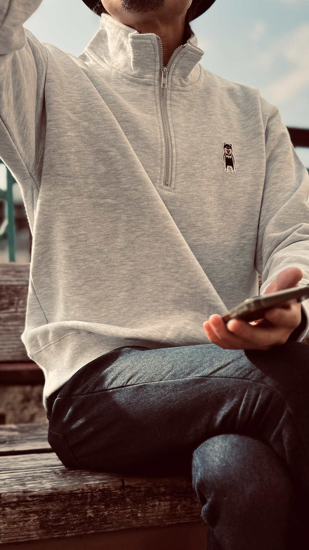Gekishiba HALF ZIP SWEAT
