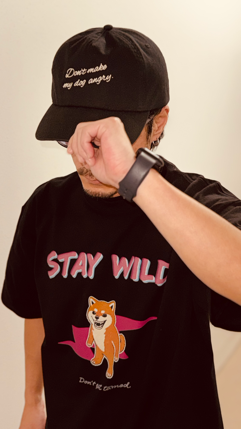 Gekishiba Stay Wild Inazuma Print T-SHIRT