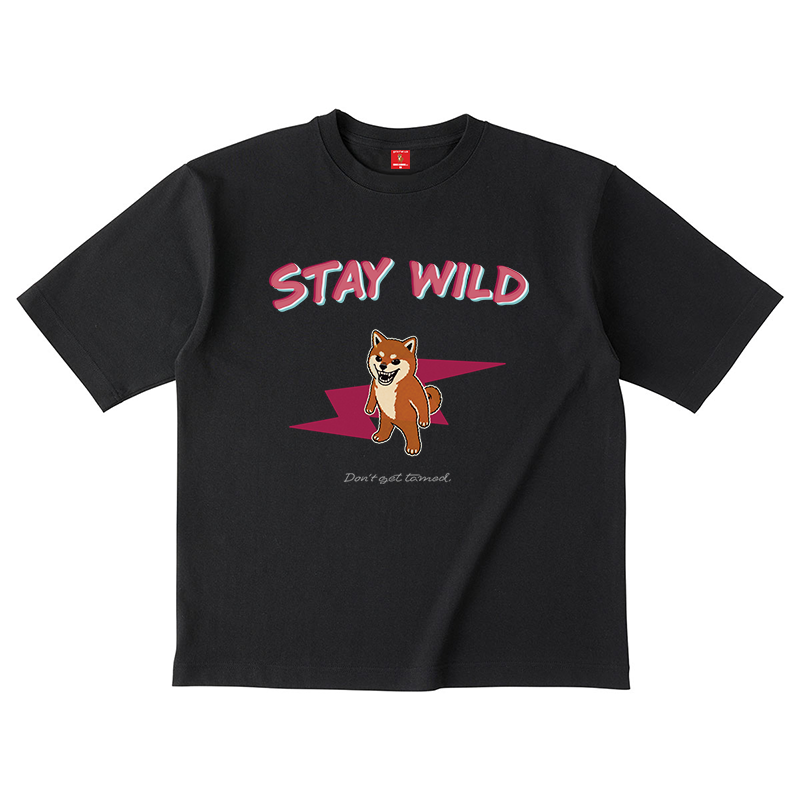 Gekishiba Stay Wild Inazuma Print T-SHIRT