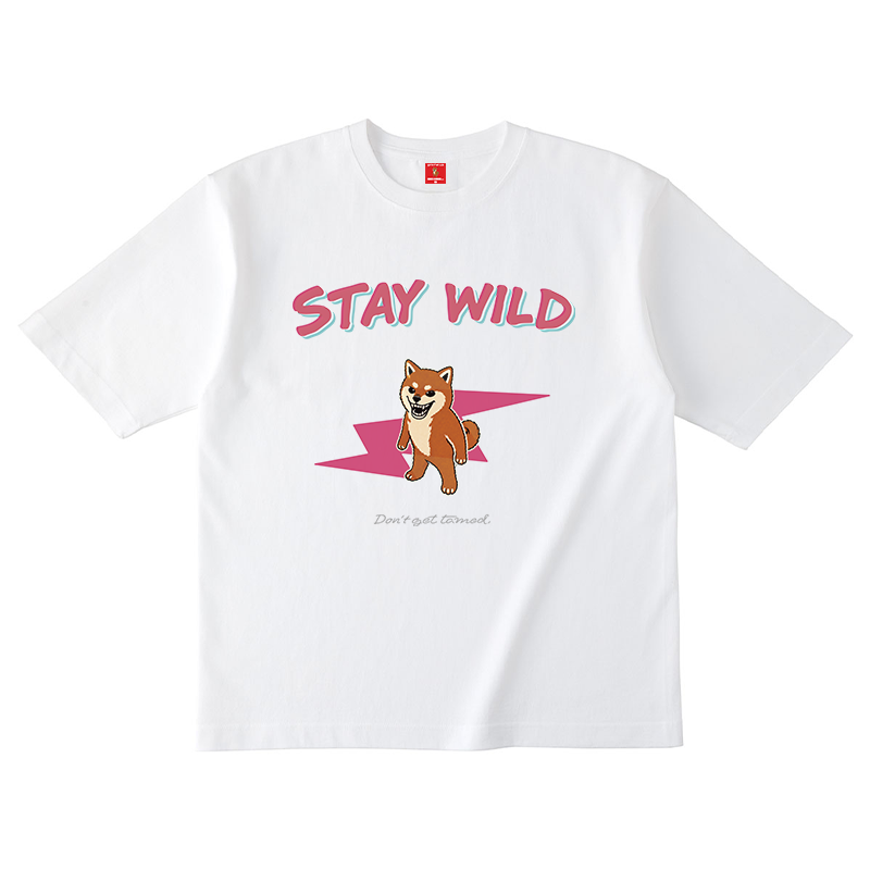 Gekishiba Stay Wild Inazuma Print T-SHIRT
