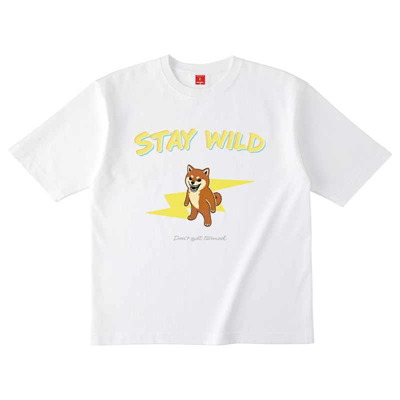 Gekishiba Stay Wild Inazuma Print T-SHIRT