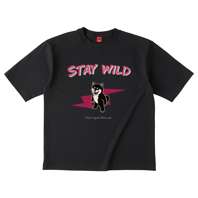 Gekishiba Stay Wild Inazuma Print T-SHIRT