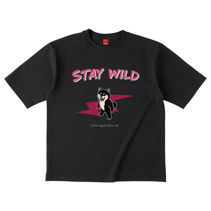 Gekishiba Stay Wild Inazuma Print T-SHIRT