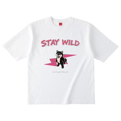 Gekishiba Stay Wild Inazuma Print T-SHIRT