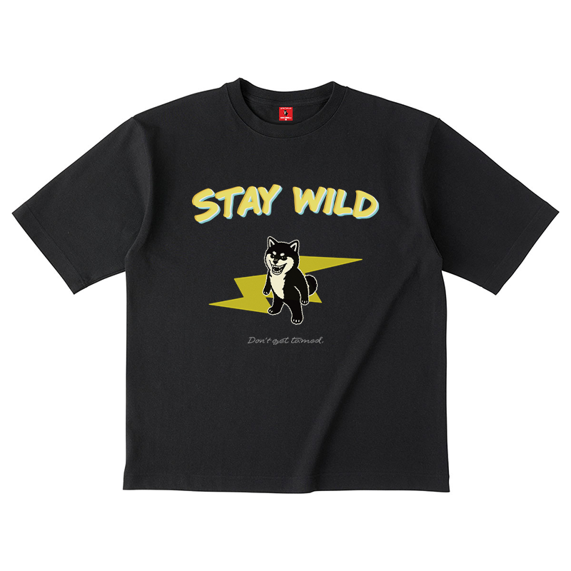 Gekishiba Stay Wild Inazuma Print T-SHIRT