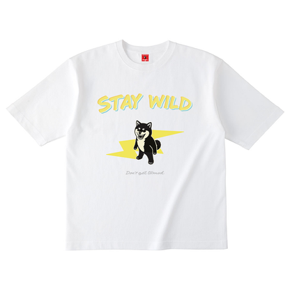 Gekishiba Stay Wild Inazuma Print T-SHIRT