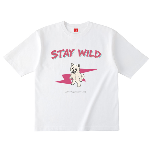 Gekishiba Stay Wild Inazuma Print T-SHIRT