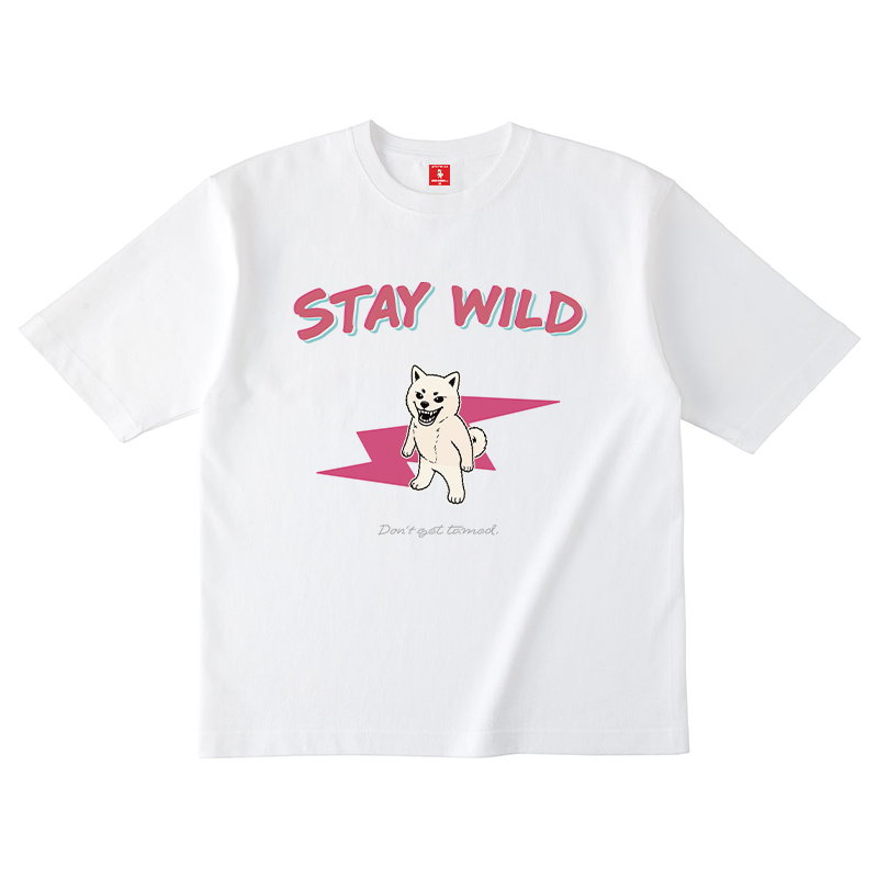 Gekishiba Stay Wild Inazuma Print T-SHIRT