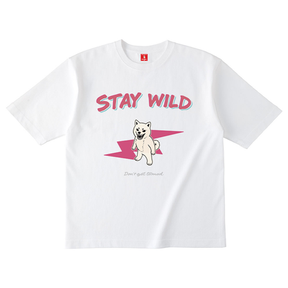 Gekishiba Stay Wild Inazuma Print T-SHIRT