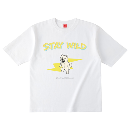 Gekishiba Stay Wild Inazuma Print T-SHIRT
