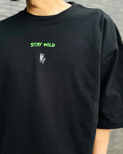 Gekishiba Stay Wild NEON Embroidery T-SHIRT