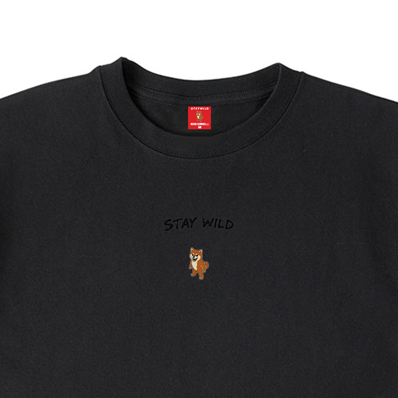 Gekishiba Stay Wild NEON Embroidery T-SHIRT