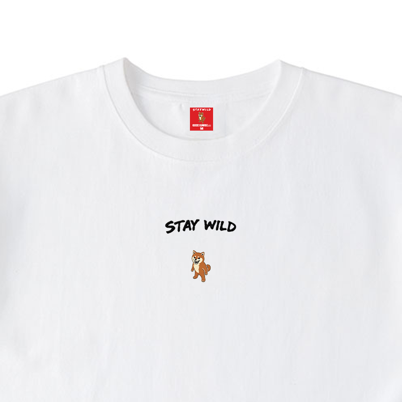 Gekishiba Stay Wild NEON Embroidery T-SHIRT