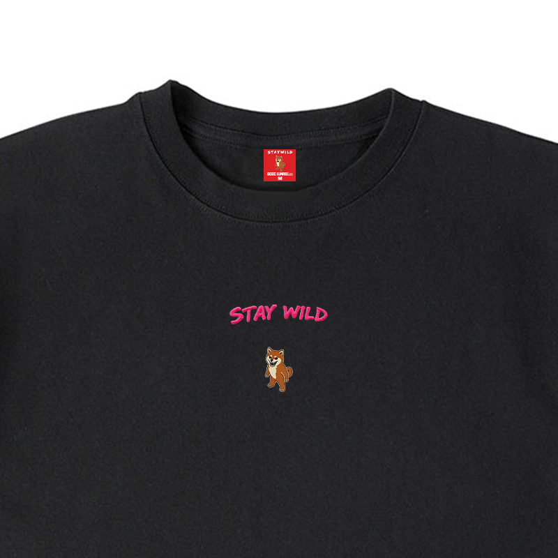 Gekishiba Stay Wild NEON Embroidery T-SHIRT