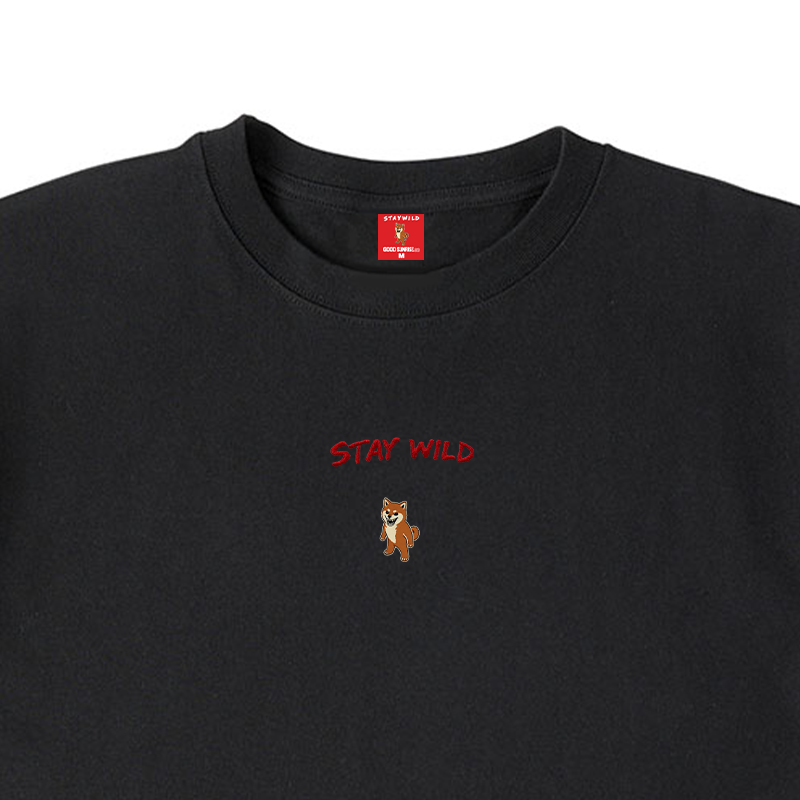 Gekishiba Stay Wild NEON Embroidery T-SHIRT