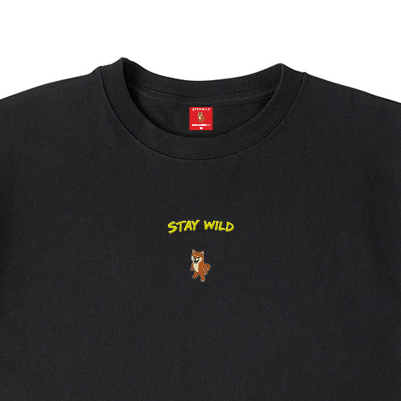 Gekishiba Stay Wild NEON Embroidery T-SHIRT