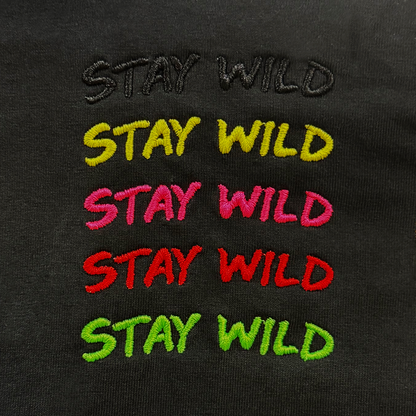 Gekishiba Stay Wild NEON Embroidery T-SHIRT