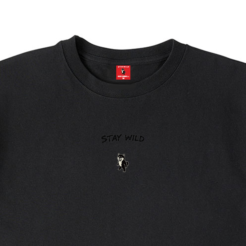 Gekishiba Stay Wild NEON Embroidery T-SHIRT