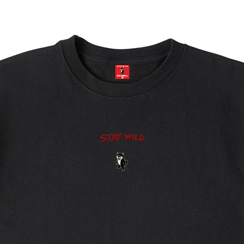 Gekishiba Stay Wild NEON Embroidery T-SHIRT