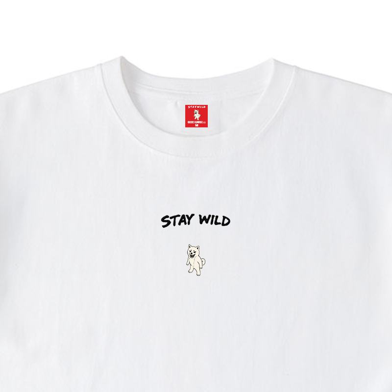 Gekishiba Stay Wild NEON Embroidery T-SHIRT