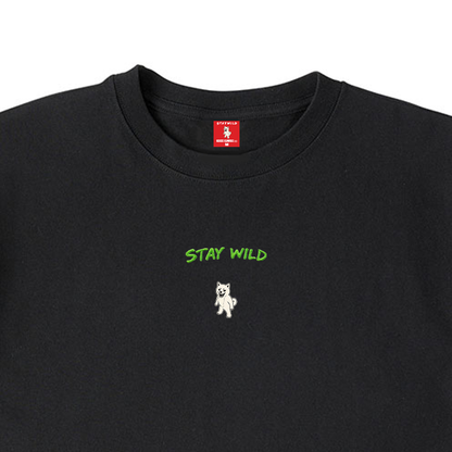 Gekishiba Stay Wild NEON Embroidery T-SHIRT