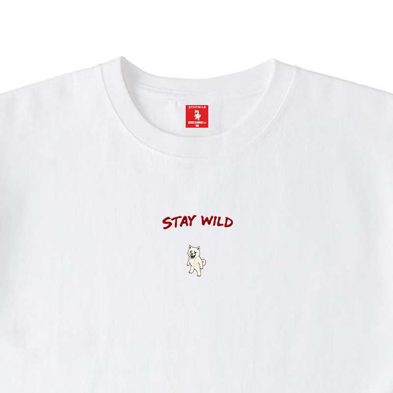 Gekishiba Stay Wild NEON Embroidery T-SHIRT