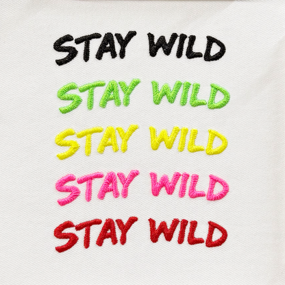 Gekishiba Stay Wild NEON Embroidery T-SHIRT