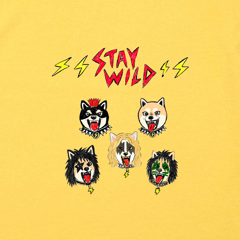 GekiShiba Stay Wild Rock T-SHIRT