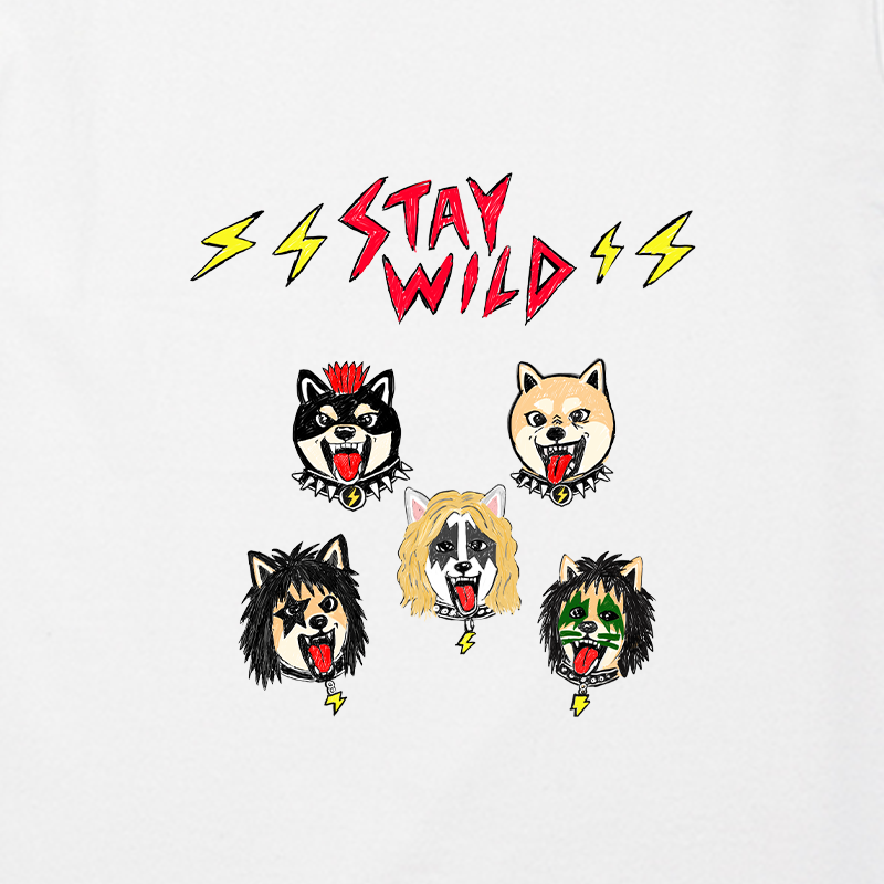 GekiShiba Stay Wild Rock T-SHIRT