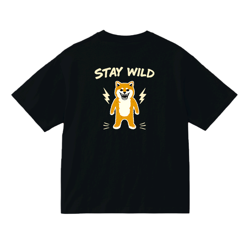 Gekishiba Stay Wild BackPrint Box T-SHIRT
