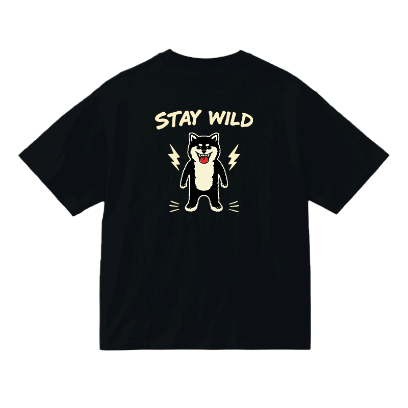 Gekishiba Stay Wild BackPrint Box T-SHIRT
